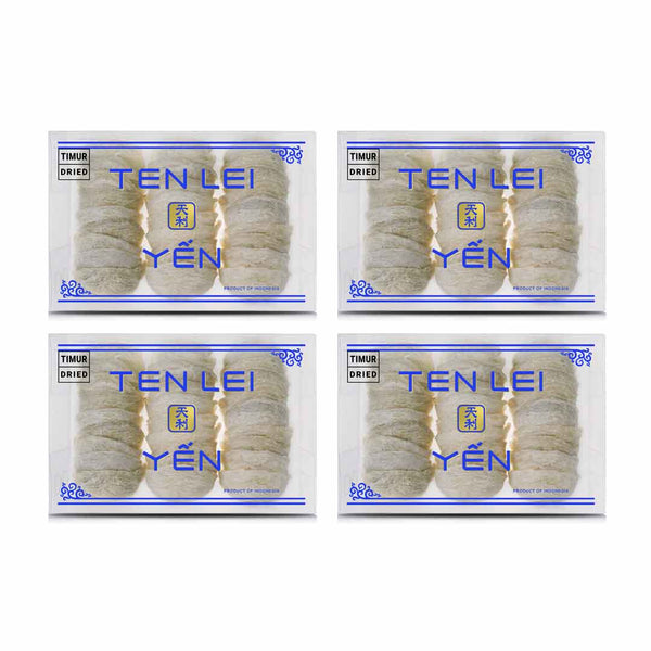 Nhan Hiệu Xanh Timur Tổ Yến Màu Trắng | 250 gram (4 gói)