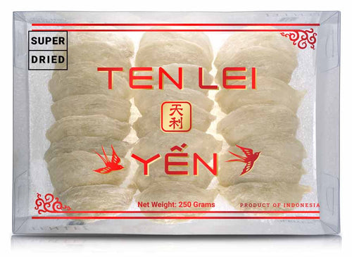 Red Label Super dried white edible bird's nest, 250g box