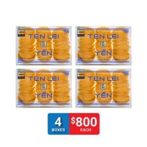 Ten Lei Yen Blue Label Supreme Dried Golden Edible Bird's Nest 4 box