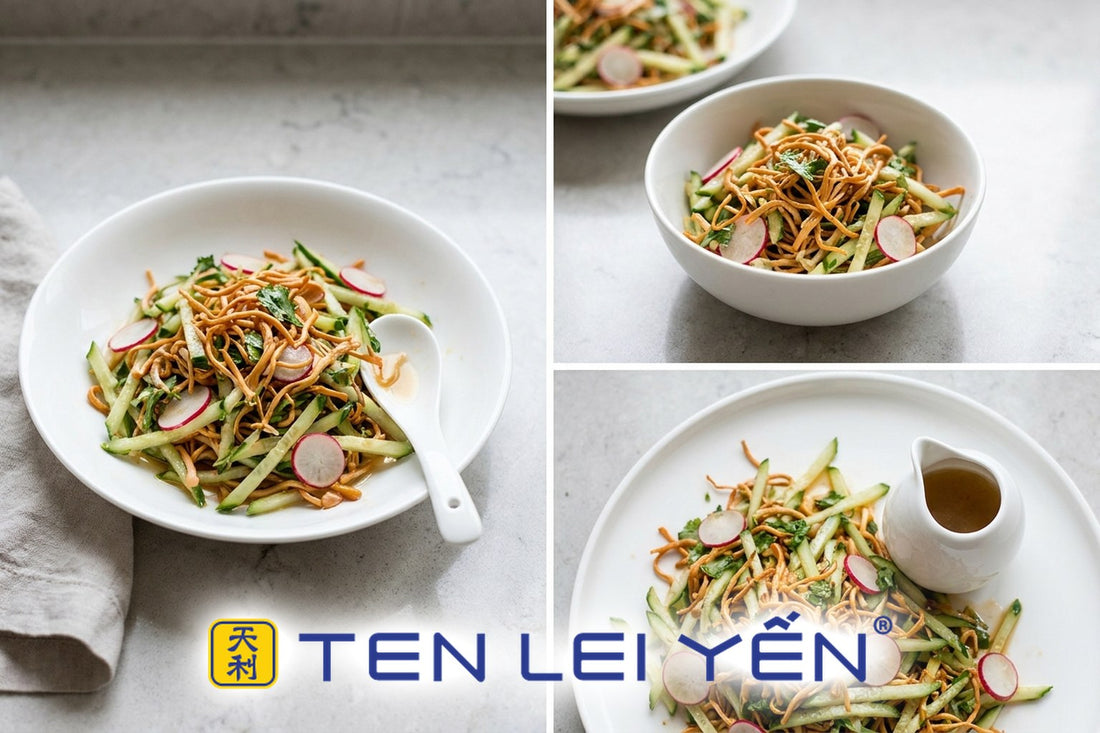 A Cold-Dressed Cordyceps Salad to Beat the Heat
