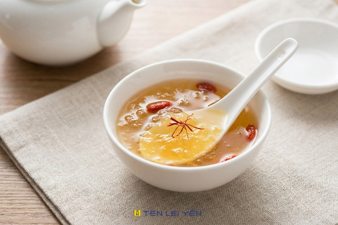 A Golden Bowl of Saffron Bird's Nest
