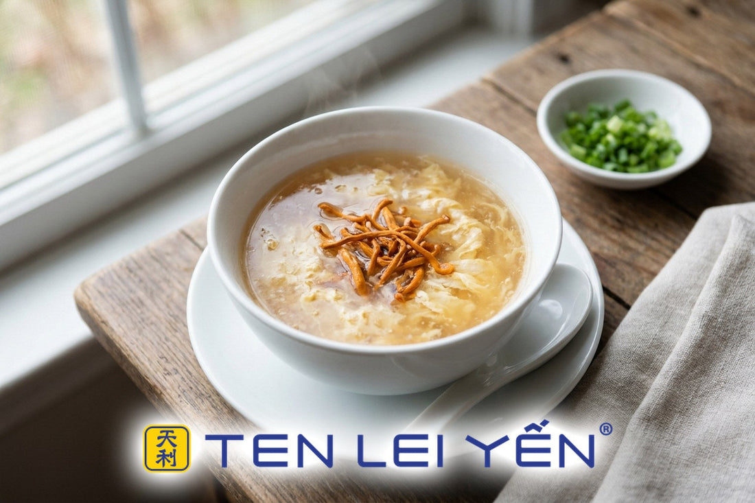 A Quick Cordyceps Flower Egg Drop Soup