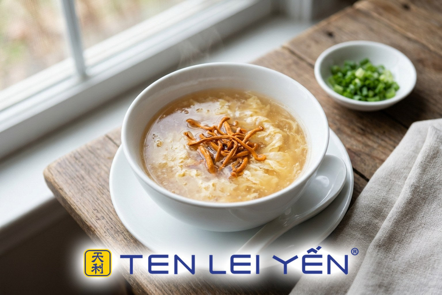 A Quick Cordyceps Flower Egg Drop Soup