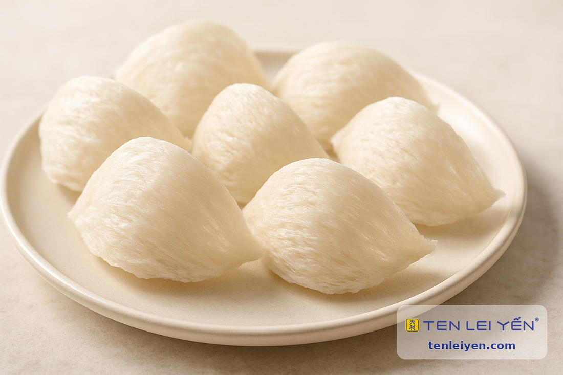 Several premium whole dried edible bird's nests