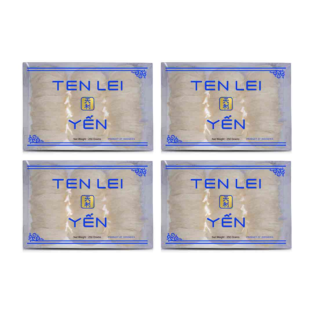 Blue Label Kali White Edible Bird's Nest | 250 Grams (4 Boxes)