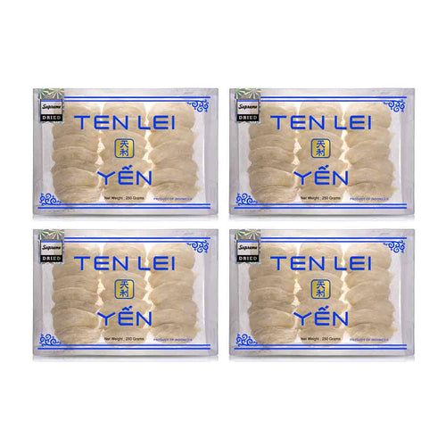 White Edible Bird's Nest – Blue Label Supreme – 250g x 4 Boxes