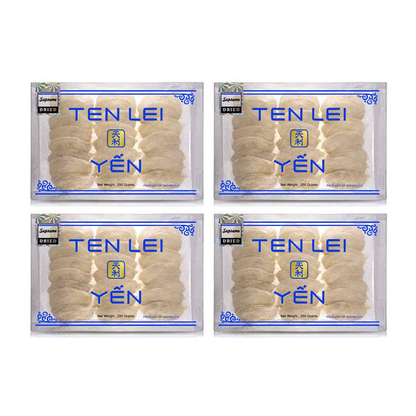 Nhan Hiệu Xanh Supreme Tổ Yến Màu Trắng | 250 Grams (4 hộp)