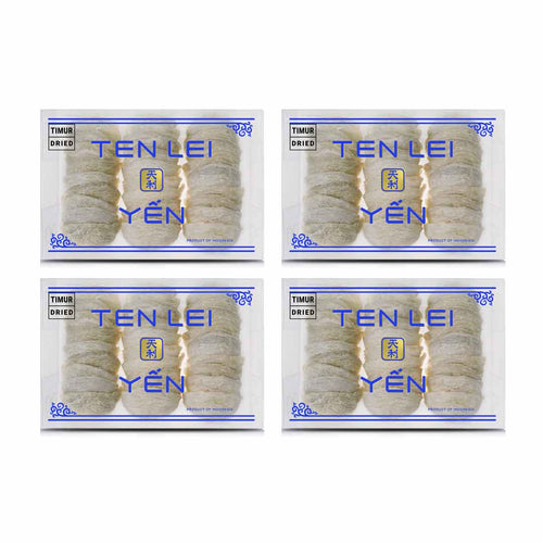 White Edible Bird's Nest – Blue Label Timur – 250g x 4 Boxes