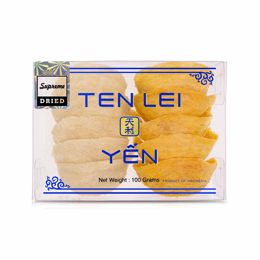 Blue Label Supreme White and Golden Edible Bird's Nest | 100 Grams