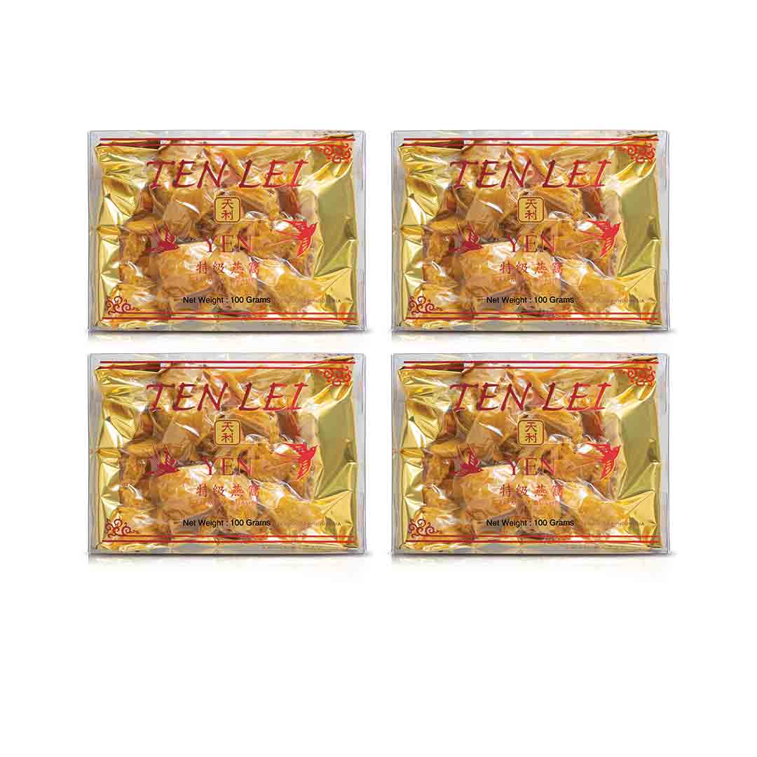 Red Label Small Broken Golden Edible Bird's Nest | 100 Grams (4 Boxes)