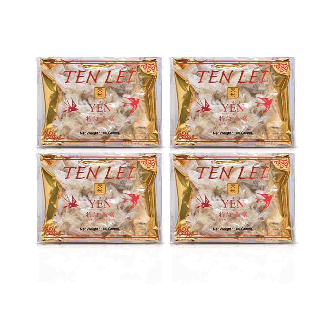 Red Label Small Broken White Edible Bird's Nest | 100 Grams (4 Boxes)