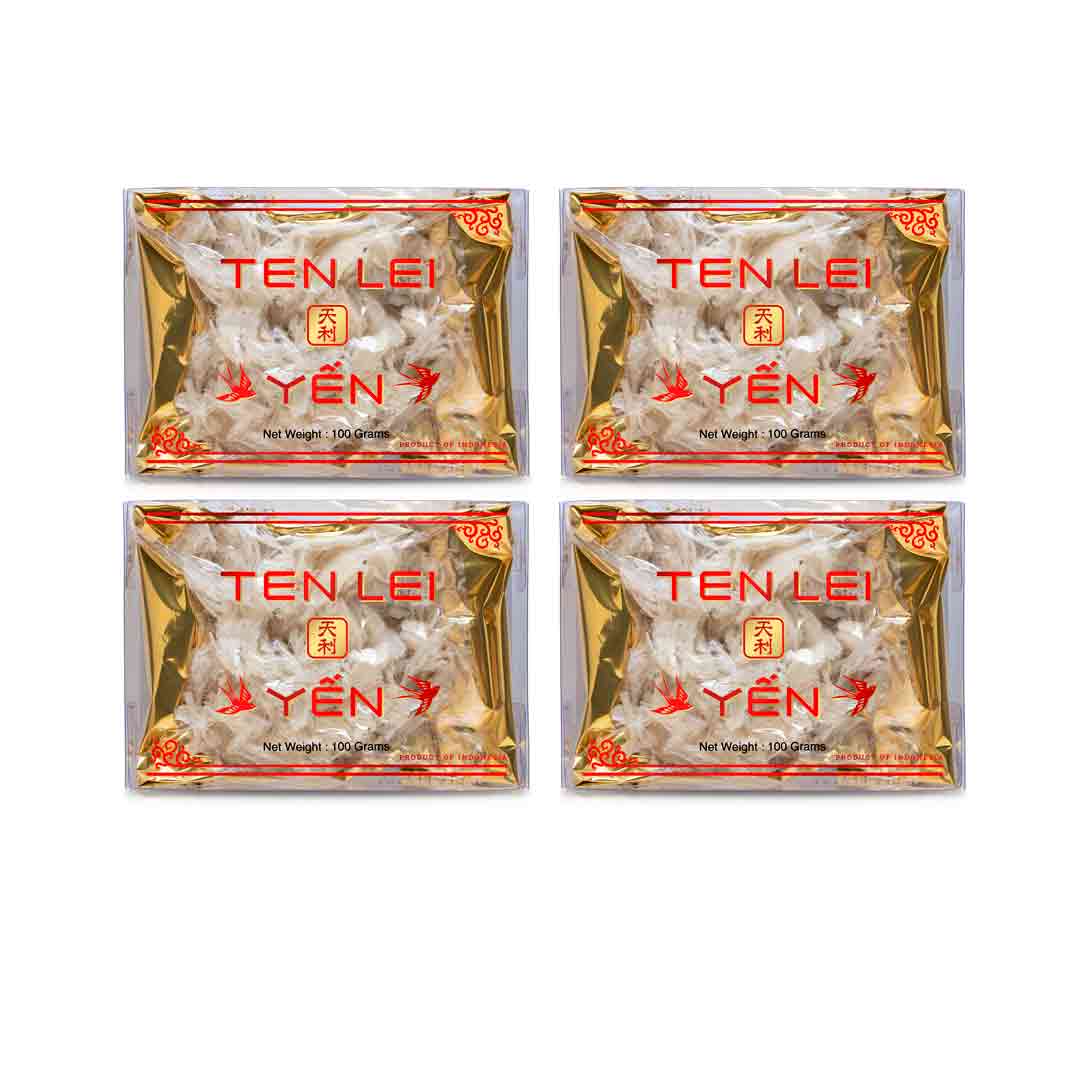 Red Label Small Broken White Edible Bird's Nest | 100 Grams (4 Boxes)