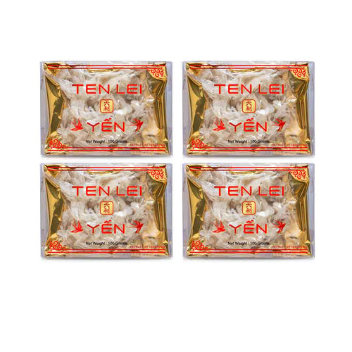 White Edible Bird's Nest – Red Label, Small Broken – 100g x 4 Boxes