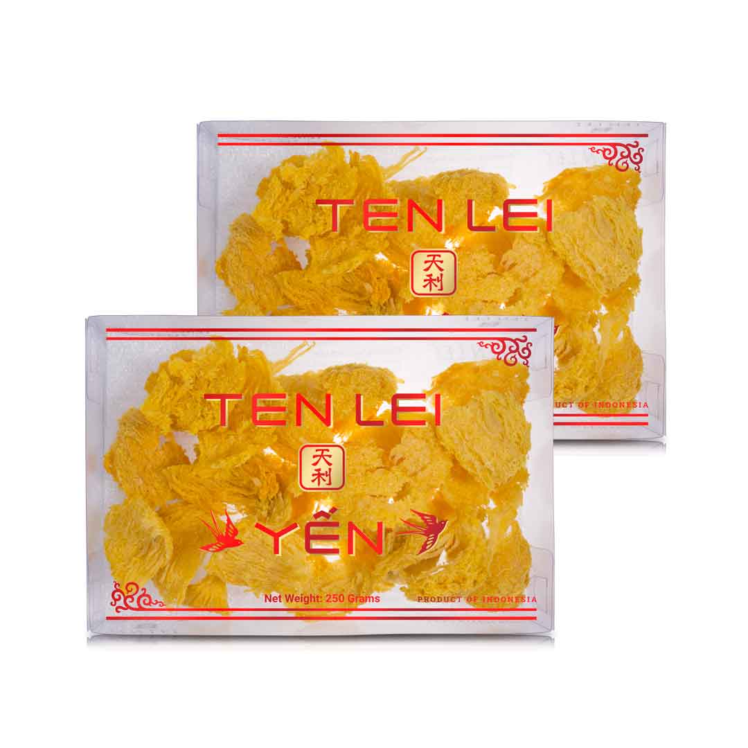 Red Label Medium Broken Golden Edible Bird's Nest | 250 Grams (2 Boxes)