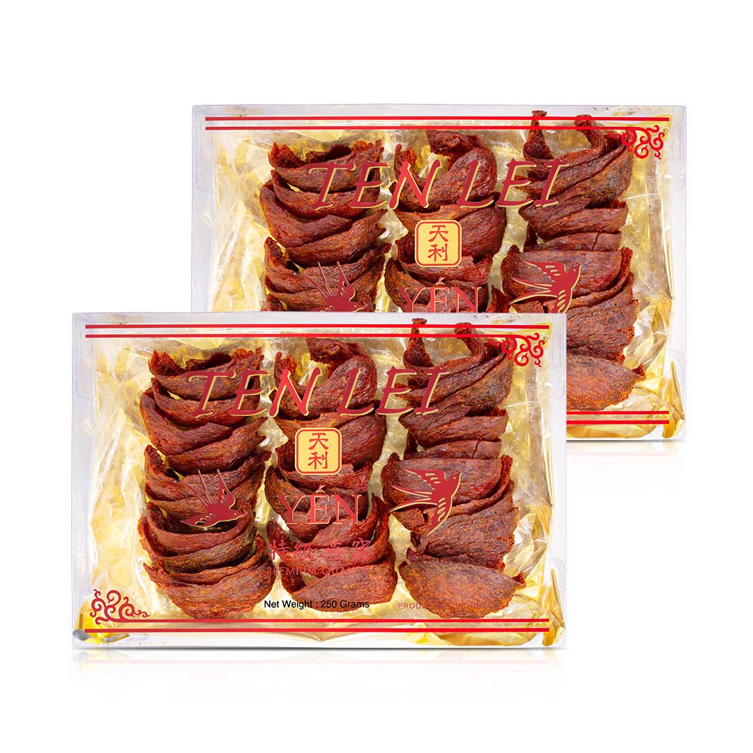 Red Label Large Broken Red Edible Bird's Nest | 250 Grams (2 Boxes)