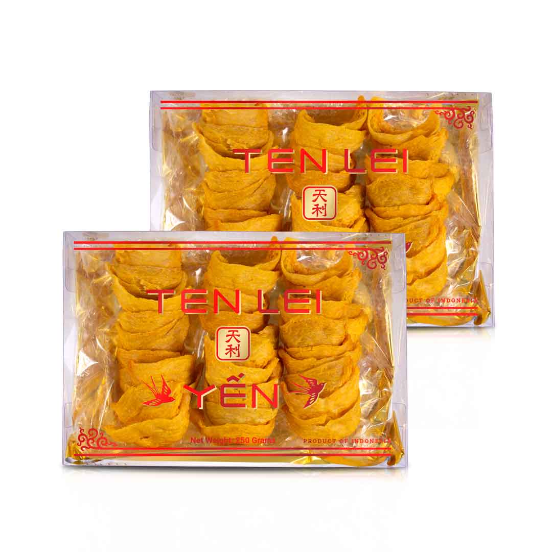 Red Label Large Broken Golden Edible Bird's Nest | 250 Grams (2 Boxes)