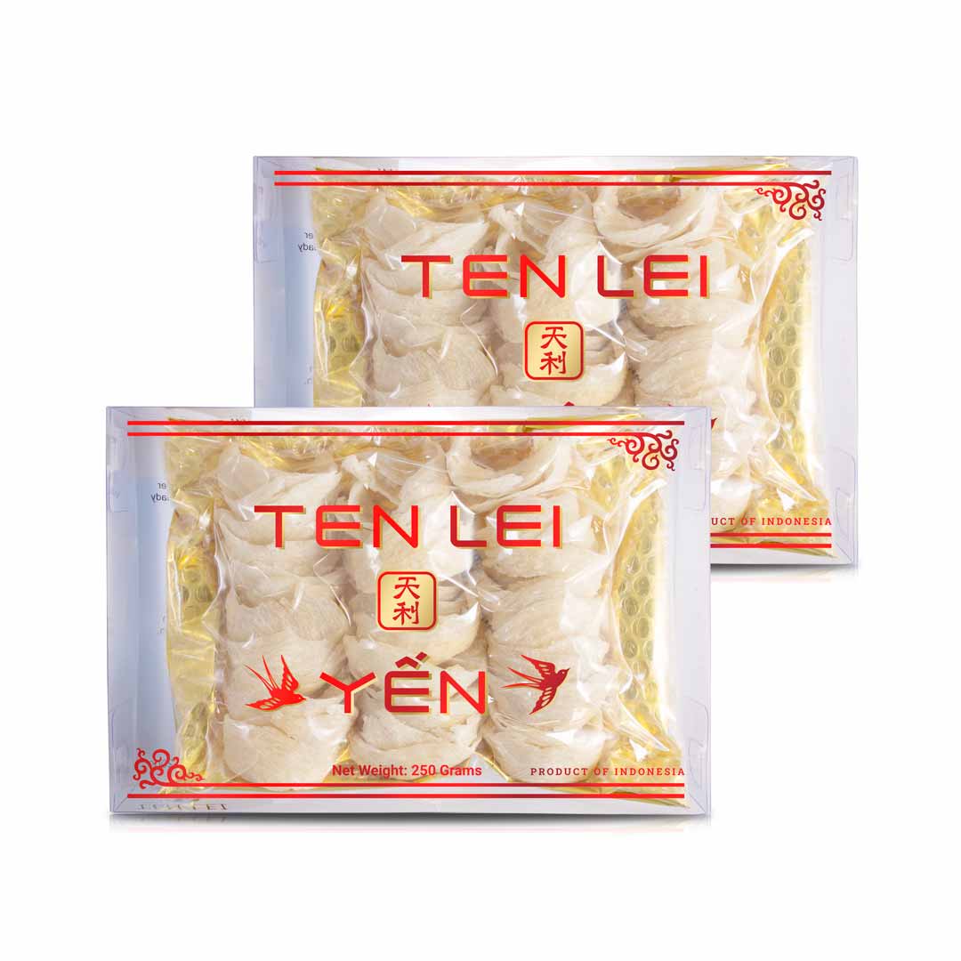 Red Label Large Broken White Edible Bird's Nest | 250 Grams (2 Boxes)