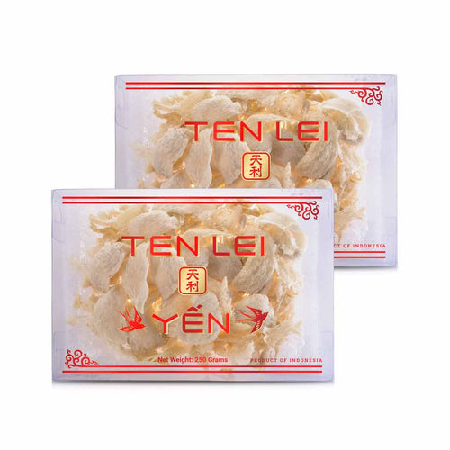 White Edible Bird's Nest – Red Label, Medium Broken – 250g x 2 Boxes