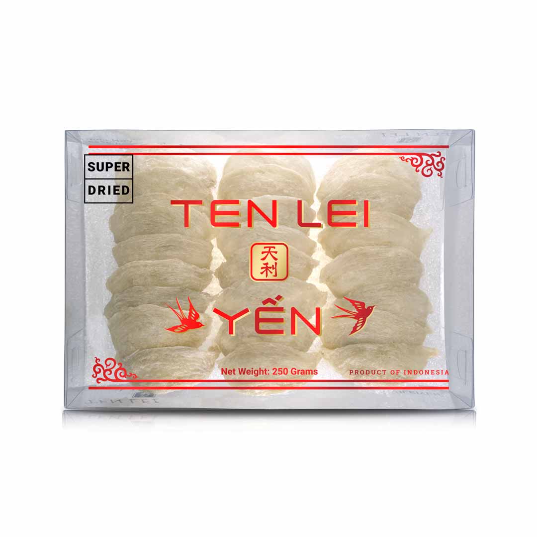 Nhan Hiệu Đỏ Chất Lượng Super Tổ Yến Màu Trắng | 250 Grams