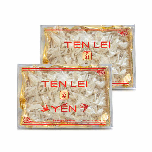 White Edible Bird's Nest – Red Label, Corner Cut – 250g x 2 Boxes