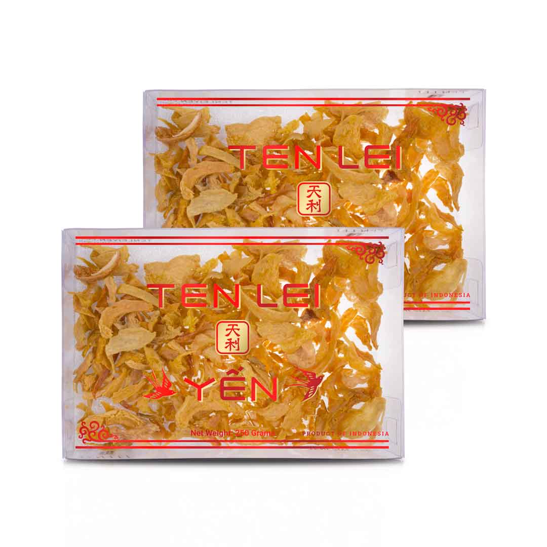 Red Label Small Broken Golden Edible Bird's Nest | 250 Grams (2 Boxes)