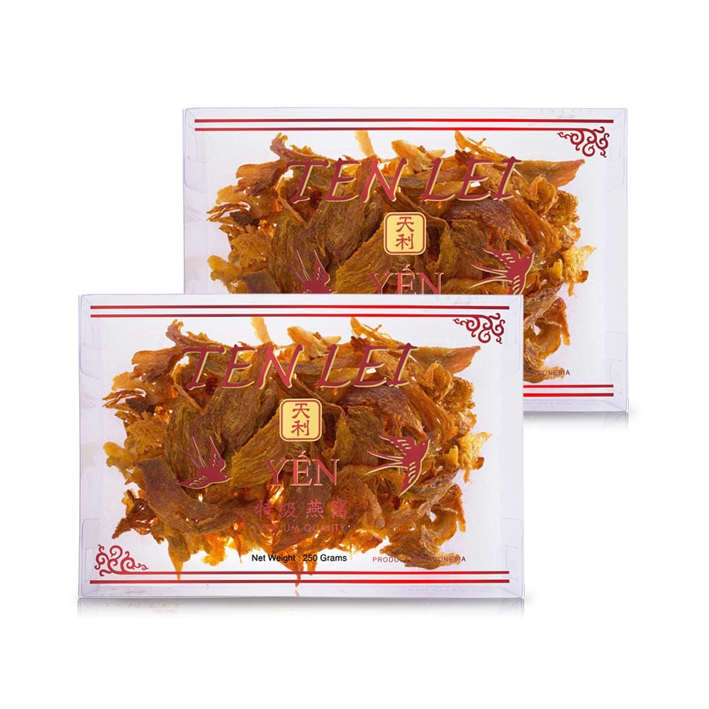 Red Label Medium Broken Red Edible Bird's Nest | 250 Grams (2 Boxes)