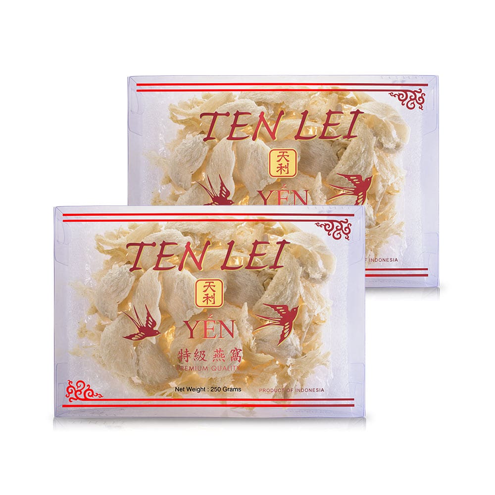 Red Label Medium Broken White Edible Bird's Nest | 250 Grams (2 Boxes)