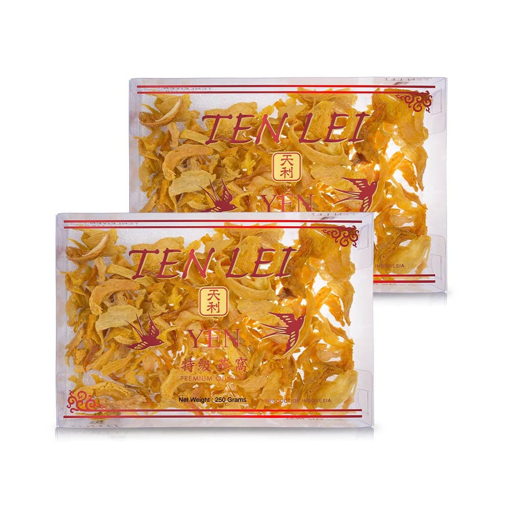 Red Label Small Broken Golden Edible Bird's Nest | 250 Grams (2 Boxes)