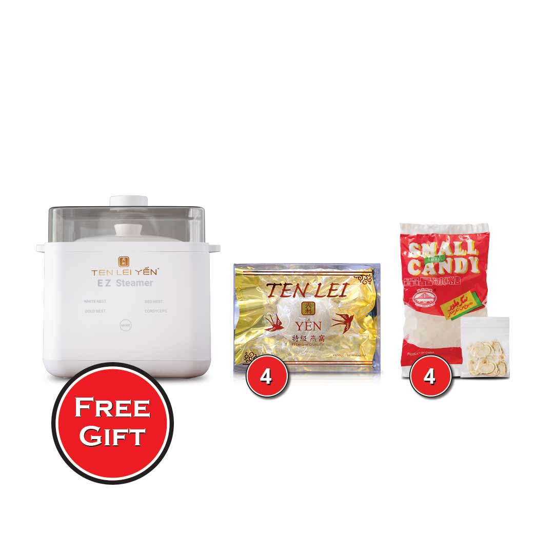 Blue Label Supreme White Edible Bird's Nest | 250 Grams (4 Boxes)