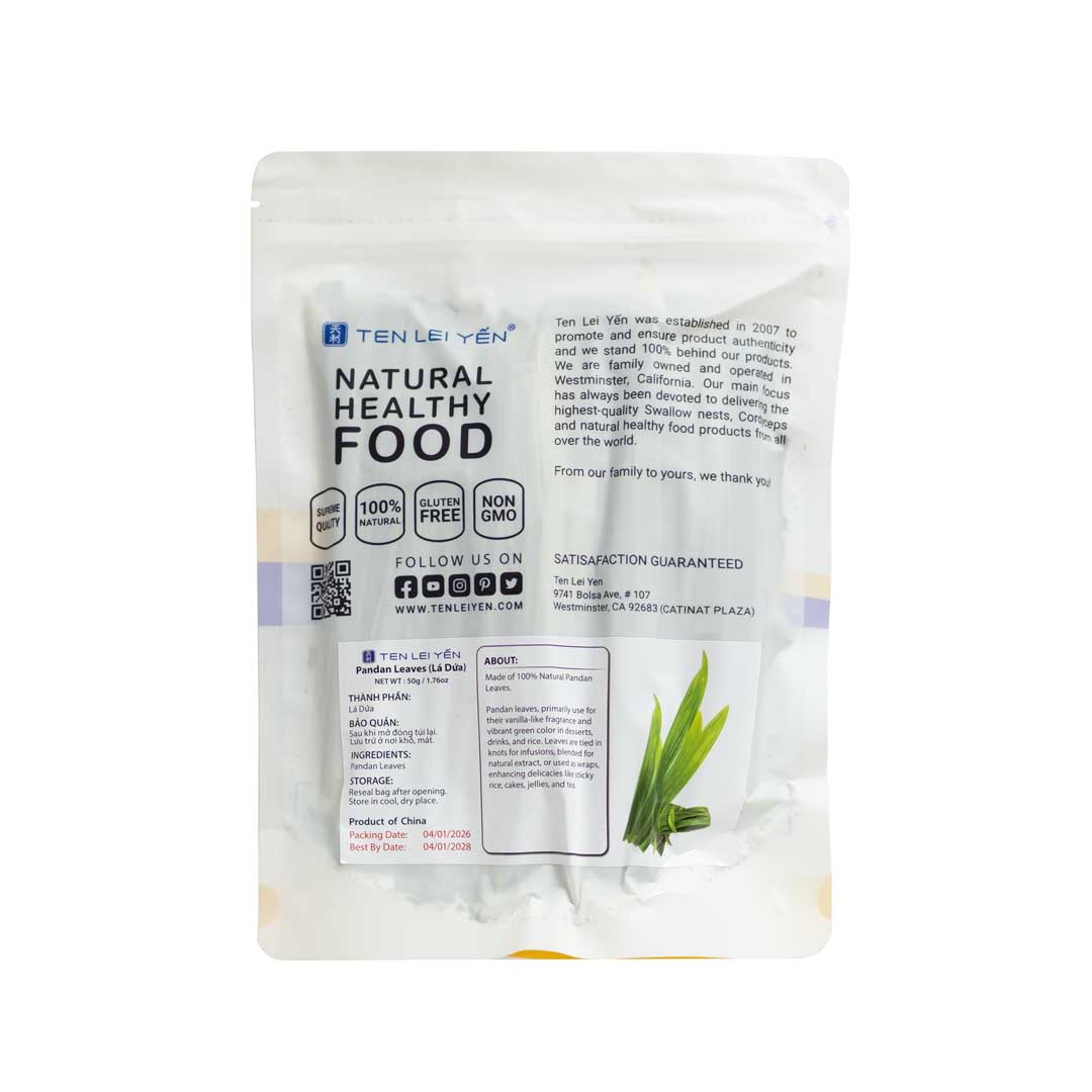 Freeze-Dried Pandan Leaves  | 50 Grams / 1.76 oz
