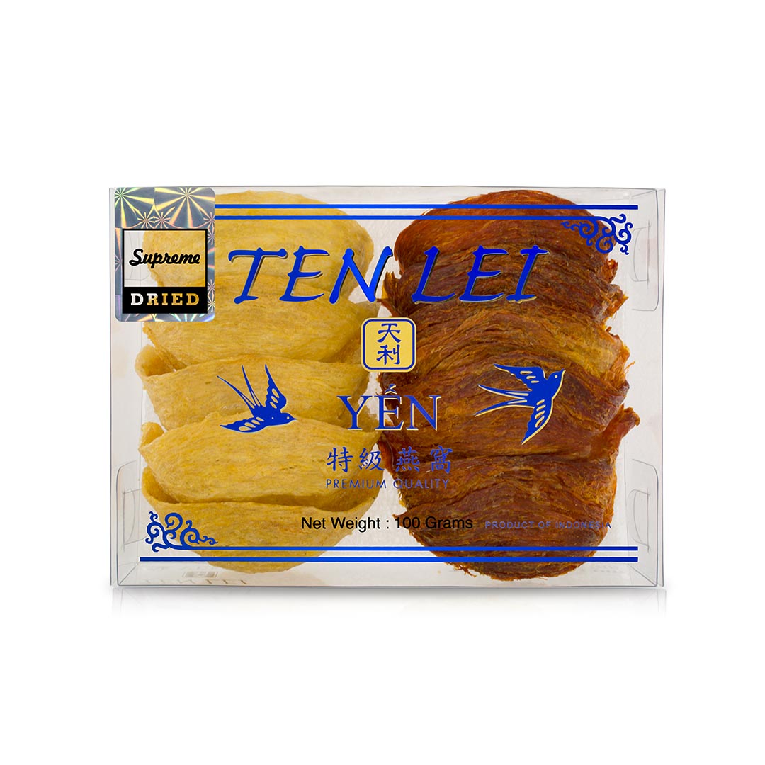 Blue Label Supreme Red and Golden Edible Bird's Nest | 100 Grams