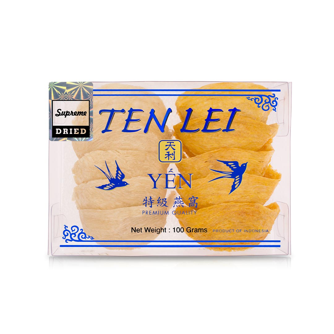 Blue Label Supreme White and Golden Edible Bird's Nest | 100 Grams